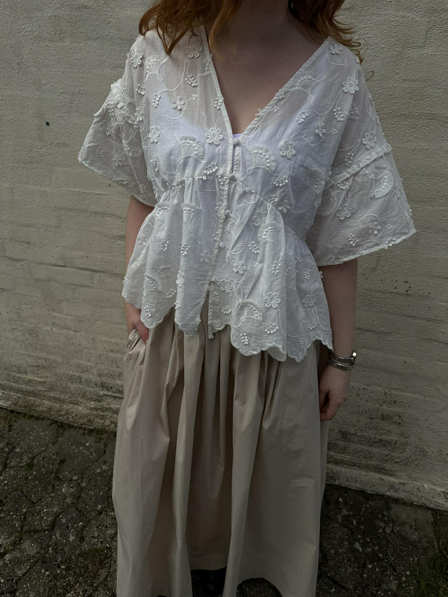 OBJPAIGE Long Skirt - Humus